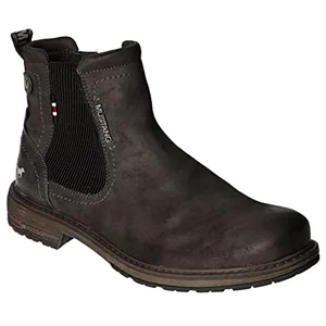 Boots de ville talon plat Mustang Shoes gris pas cher