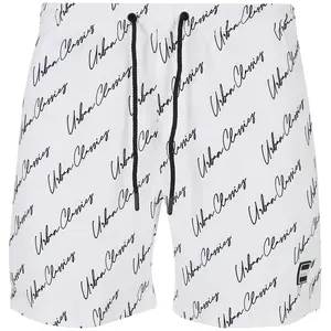 Urban Classics - Pattern whitescriptlogo Zwemshorts - 4XL pas cher