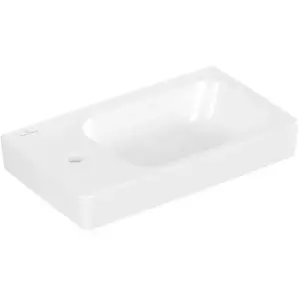 Villeroy & Boch Architectura - Wastafel 48x28 cm, met overloop, kraangat links, alpine wit 43854801 pas cher