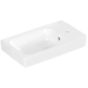 Villeroy & Boch Architectura - Wastafel 48x28 cm, met overloop, kraangat rechts, alpine wit 43864801 pas cher