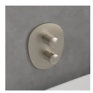 Mitigeur thermostatique encastré 2 voies VILLEROY ET BOCH Antao Brushed Nickel Matt pas cher