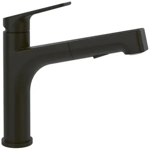 Villeroy & Boch Junis Mitigeur dévier avec douchette extractible noir mat 92820006 pas cher