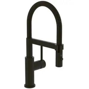 Villeroy & Boch Steel Expert Compact - Keukenraan met flexibele uitloop en vuistdouche, mat zwart 92730006