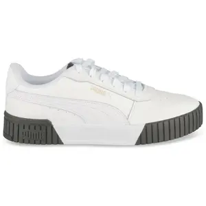 PUMA Carina 2.0 Dames Sneakers - Puma White-Puma White-Goud-Puma Black - Maat 40 pas cher