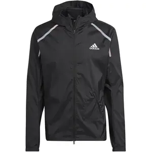 Veste imperméable adidas Marathon - noir - L - Homme - Running - Manch... pas cher