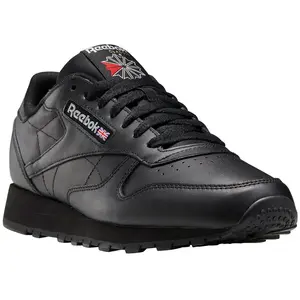 Reebok Classic Leather Mixte Sneaker, CBLACK/CBLACK/PUGRY5, 44 EU pas cher