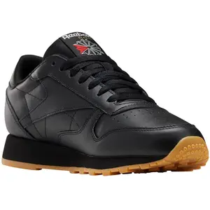 Reebok Classic Leather Mixte Sneaker, CBLACK/PUGRY5/RBKG03, 48.5 EU pas cher