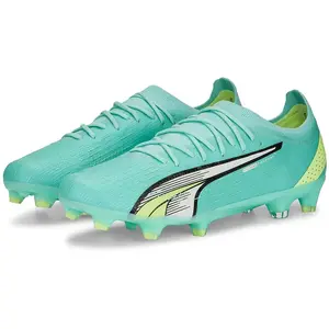Chaussures de football de football Puma Ultra Ultimate FG/AG - Pursuit Pack - electric peppermint/white/fast yellow - 43 pas cher