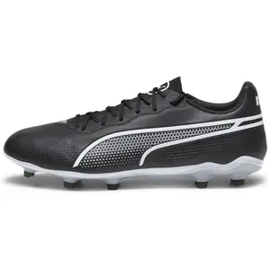 PUMA Chaussures de football King Pro Fg/Ag unisexes, Puma noir Puma blanc., 36 EU pas cher
