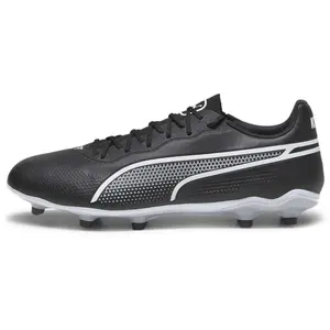 PUMA Chaussures de football King Pro Fg/Ag unisexes, Puma noir Puma blanc., 46.5 EU pas cher