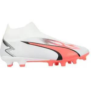 PUMA Chaussures de football Ultra Match+ Ll Fg/Ag pour homme, Puma White PUMA Orchidée de feu noire, 42.5 EU pas cher