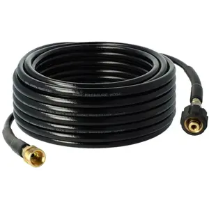 vhbw Tuyau de rallonge 20 m compatible avec Kärcher K 4.89 M, K 4.900 M T300 nettoyeur haute pression avec connexion M22 x 1,5, noir pas cher