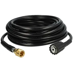 Vhbw vhbw Tuyau de rallonge 15 m compatible avec Kärcher K 3.99 M plus T 100 nettoyeur haute pression avec connexion M22 x 1,5, noir pas cher