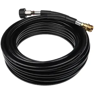 Vhbw vhbw Tuyau de rallonge 15 m remplacement pour Kärcher 2.644-019.0 pour nettoyeur haute pression avec connexion M22 x 1,5, noir pas cher