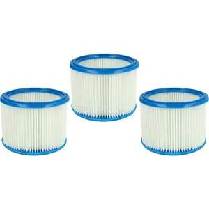 VHBW vhbw Set de filtres 3x Filtre plissé compatible avec Nilfisk Atti...