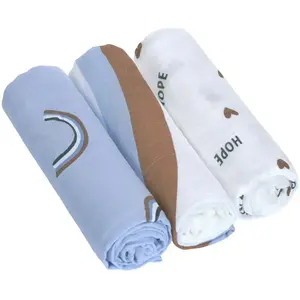 Lässig Swaddle Heavenly Soft Happy Rascals Sky Blue 80 x 80 cm 3-PackVendu parbol