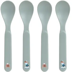 Lässig Tiny Team Dog Lepels - 4 Stuks - PP/Cellulose - Blauw pas cher