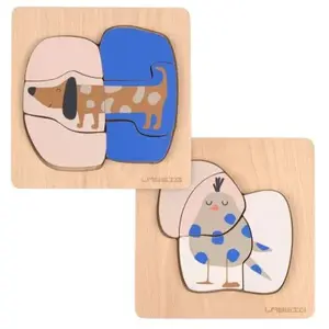 Lässig Puzzle en bois 2 pièces Little Mateys Chien-OiseauVendu parberceau-magique