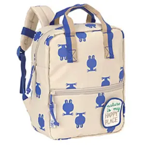 Mini Sac à dos bébé carré Happy Trails Grenouille (20,5x27 cm)