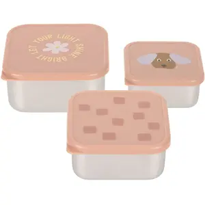 Lässig Lot de 3 petites boîtes à goûter inox Pattern Part pas cher
