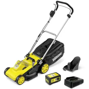 Kärcher Tondeuse à gazon sur batterie Karcher LMO 3-18, coupe 34 cm, mulshing kit, bac 35l, 3500 tr/min, 350m² pas cher