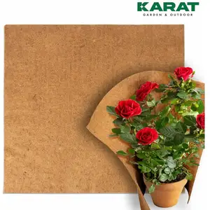 FLOORDIREKT Kokosmat - Koudebescherming voor Planten - Vloerbedekking & Opvulmateriaal - Biologisch Afbreekbaar - 1 x 1 m