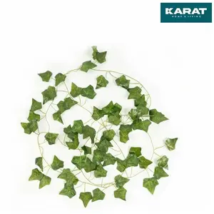Guirlande de lierre artificiel - KARAT - Pack de 12 - Longueur 215 cm - Aspect naturel - Résistant au soleil pas cher