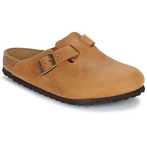 Birkenstock Birkenstock - Sabots Boston En Cuir - Marron - 41 pas cher