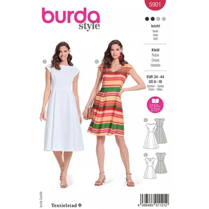 Patron Burda 5901 - Robes romantiques avec touche Vintage du 34 au 44 (FR)(...) -