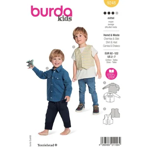 Patron Burda 9248 - Chemise classique et un gilet 2-7 ans(...) -
