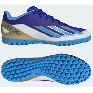 Chaussures de football - ADIDAS - X Crazyfast Club Messi Tf - Terrain synthétique - Crampons stabilisés - Bleu pas cher