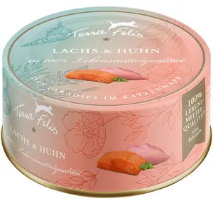 12x 80g Terra Felis saumon & poulet nourriture pour chat humide pas cher