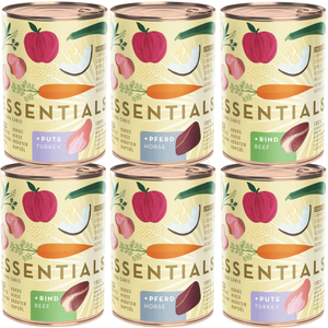 6 x 385 g Terra Canis Essential Mix (3 sortes), nourriture humide pour chien pas cher