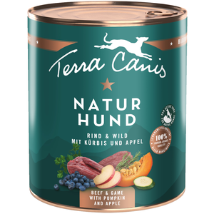6x800g boeuf et gibier avec potiron et pomme Terra Canis Naturhund pâté pour chien pas cher