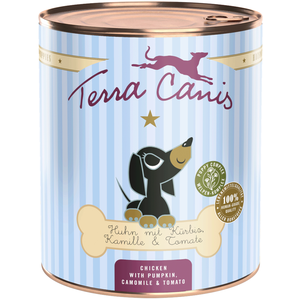 Terra Canis 6 x 800 g Menu pour chiot - poulet, potiron, camomille, tomate pas cher