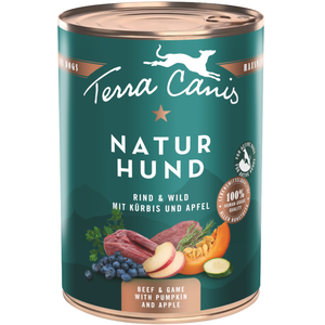 6x400g Terra Canis Naturhund boeuf et gibier avec potiron et pomme nourriture humide pour chien pas cher