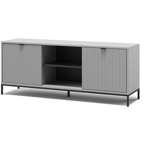 Meuble tv Eliza 150x60cm avec 2 portes Gris Gris Vicco pas cher