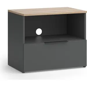 Meuble TV Wido 60x50cm avec tiroir Anthracite/Sonoma Vicco pas cher