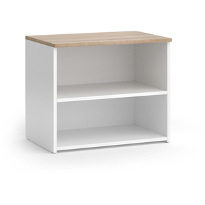 Meuble TV Wido 60x50cm avec 2 compartiments Blanc/Sonoma Vicco 56263 pas cher