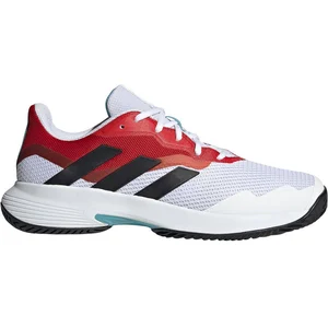 adidas Homme CourtJam Control Tennis Shoes, Cloud White/Core Black/Scarlet, 40 EU pas cher