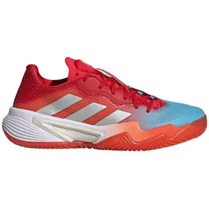 adidas Barricade W Clay, Baskets pour femme, Preloved Blue Silver Met Preloved Red, 42 EU