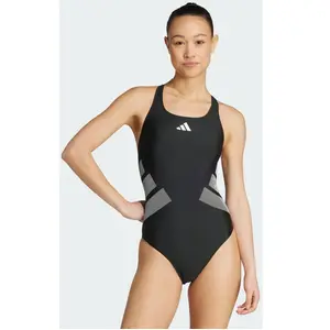 adidas Femme LOGO C-BACK SWIMSUIT, Black/White, 44 pas cher