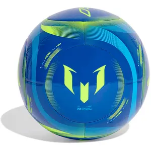 adidas Mixte MESSI CLUB BALL, Silver Metallic/Lucid Red/Black, 4 pas cher