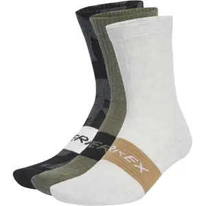 adidas Mixte TERREX MULTI 3 PACK SOCK, Black/Olive Strata/White, 6.5-8 pas cher
