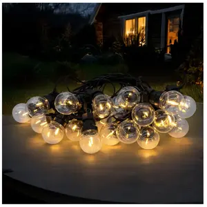 SPETEBO Guirlande lumineuse d'extérieur LED 20 ampoules LED avec minut... pas cher
