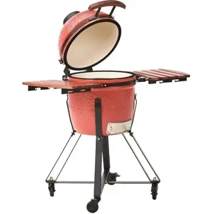 BELIANI KAMADO - Houtskoolgrill - Rood - Keramiek