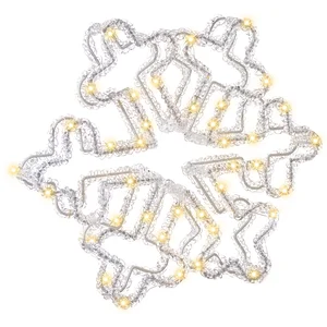 BELIANI Décoration extérieure LED SILVERAN Flocon de neige 28 cm Blanc pas cher