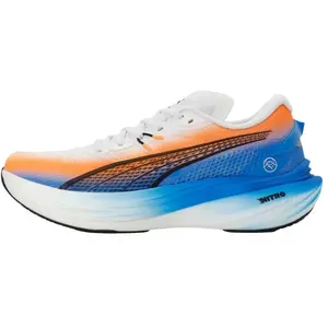 Chaussures Puma Deviate NITRO 3 Ekiden Blanc Bleu SS26 Femme, Taille 40 - EUR pas cher