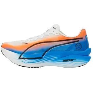Chaussure Puma Deviate Nitro Elite 3 Bleu Orange SS26 Femme, Taille 36 - EUR pas cher