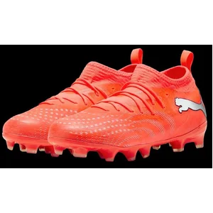 Puma, Garçons, Chaussures de football, FUTURE 9 MATCH FG/AG Jr (37), Orange, Blanc pas cher